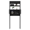 Tuhome Madrid Over The Toilet Cabinet, Double Door, Two Shelves, Black ALW7961